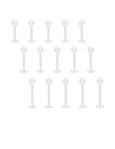 Anillo de pezón plano Bioplast 18G 6-10mm 15pcs hipoalergénico