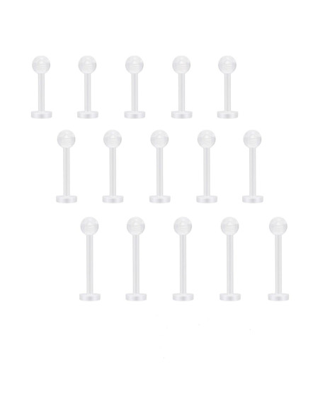 Anillo de pezón plano Bioplast 18G 6-10mm 15pcs hipoalergénico Anillo de pezón plano Bioplast 18G 6-10mm 15pcs hipoalergénico