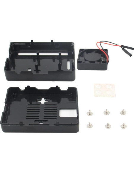 Caja ABS para Raspberry Pi 3A+ eleUniverse con ventilador Caja ABS para Raspberry Pi 3A+ eleUniverse con ventilador