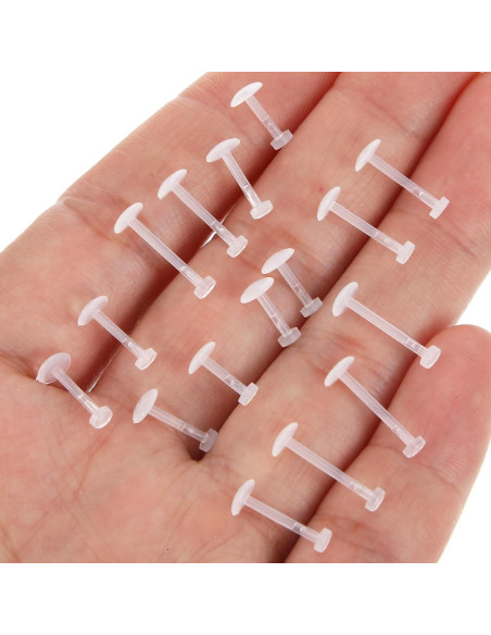 16 Piezas Retenedores de Piercing Transparentes Lusofie 6-12mm 16 Piezas Retenedores de Piercing Transparentes Lusofie 6-12mm