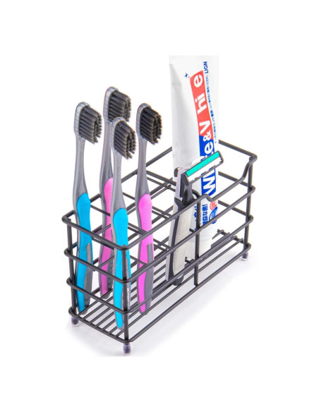 Soporte para Cepillos de Dientes Wbbog de Acero Inoxidable Negro Soporte para Cepillos de Dientes Wbbog de Acero Inoxidable Negro