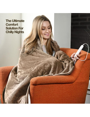 Manta Térmica Eléctrica Medical King 127x152 cm Beige
