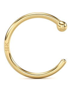 Aro de Nariz de Oro Amarillo 18k Body Candy 20 Gauge 8 mm
