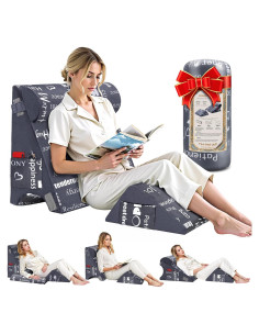 Juego de 3 Almohadas en Cuña Ortopédicas MYLIFESION - Alivio Espalda y Piernas
