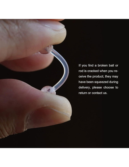 37PCS Retenedores de Piercing Transparentes NIUSIMAN - Bioflex 37PCS Retenedores de Piercing Transparentes NIUSIMAN - Bioflex