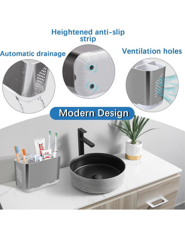 Soporte para Cepillos de Dientes LAFARA Desmontable Antideslizante