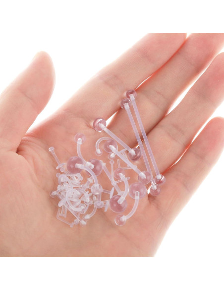 37PCS Retenedores de Piercing Transparentes NIUSIMAN - Bioflex 37PCS Retenedores de Piercing Transparentes NIUSIMAN - Bioflex