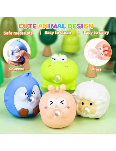 Paquete de 4 Juguetes Antiestrés Squishy VESPRO - Alivio de Estrés Paquete de 4 Juguetes Antiestrés Squishy VESPRO - Alivio de Estrés