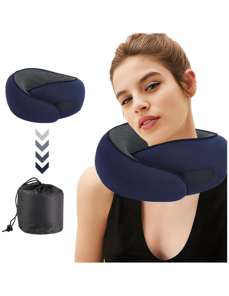 Almohada de Cuello Ergonómica MQZAYZ Azul para Viajes Almohada de Cuello Ergonómica MQZAYZ Azul para Viajes