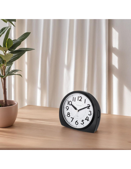 Reloj de Alarma Analógico Tinload 5.5" Silencioso Negro Reloj de Alarma Analógico Tinload 5.5" Silencioso Negro