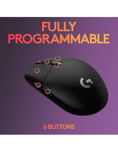 Logitech G305 Ratón Inalámbrico para Juegos 12K DPI Negro