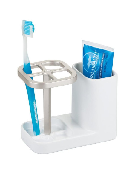 Soporte de Cepillos de Dientes InterDesign Sedona Cerámica Blanco Soporte de Cepillos de Dientes InterDesign Sedona Cerámica Blanco