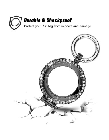 Funda Protectora de Metal para AirTag MIDUODO con Brillantes