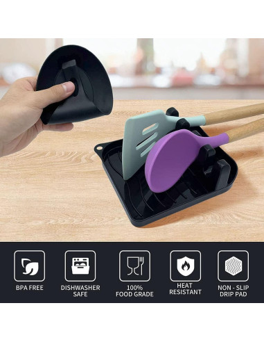 Soporte para Cucharas LSVGOE Antideslizante Resistente al Calor
