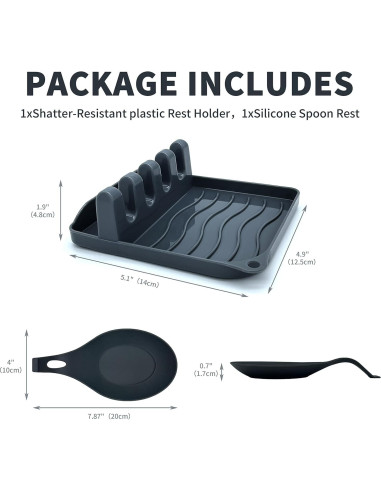 Soporte para Cucharas LSVGOE Antideslizante Resistente al Calor