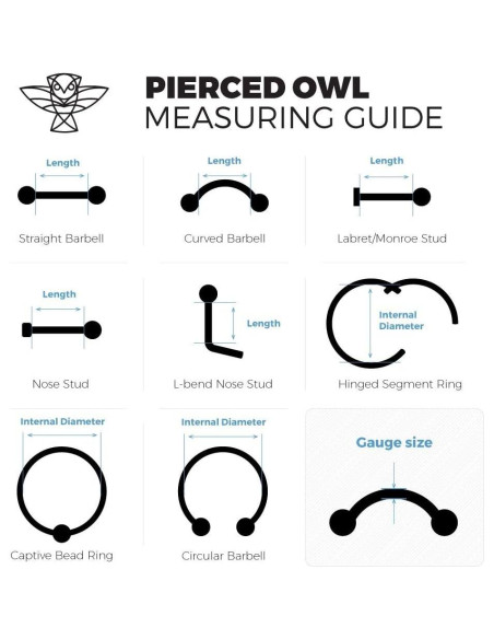 Juego de 10 Studs Retenedores Acrílico 20GA Metal Libre