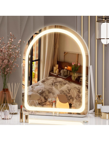 Espejo de tocador Hasipu LED 27.94x35.56 cm 360