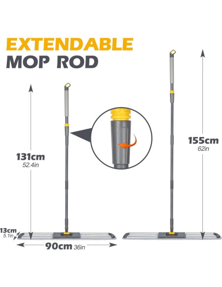 Mop Comercial MASTERTOP 91.44 cm con Mango Ajustable 157.48 cm Mop Comercial MASTERTOP 91.44 cm con Mango Ajustable 157.48 cm