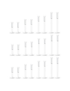 Retenedores de Labio Kridzisw 16G Acrílico Transparente 6-12mm