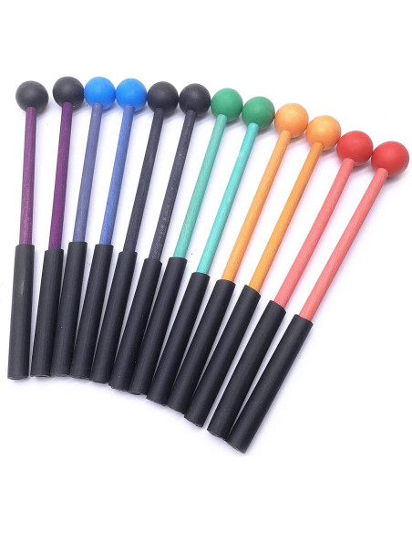 Par de Martillos de Percusión TUOREN con Cabeza de Goma 22.86 cm Par de Martillos de Percusión TUOREN con Cabeza de Goma 22.86 cm
