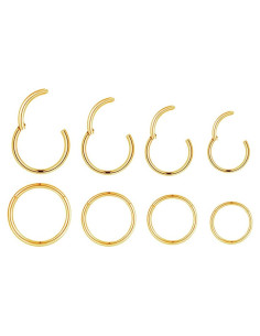 Aros Clicker 18G Acero Quirúrgico HQLA 4 Pares 6-12mm