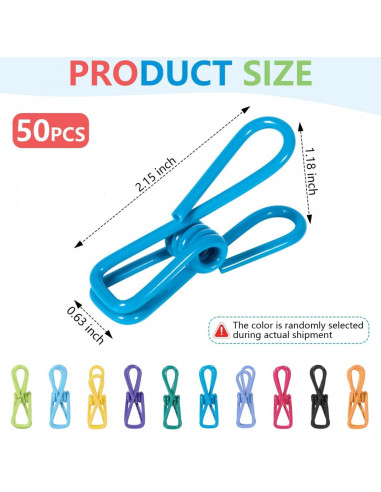 50 Clips de Comida Reutilizables SenseYo PVC Multiusos