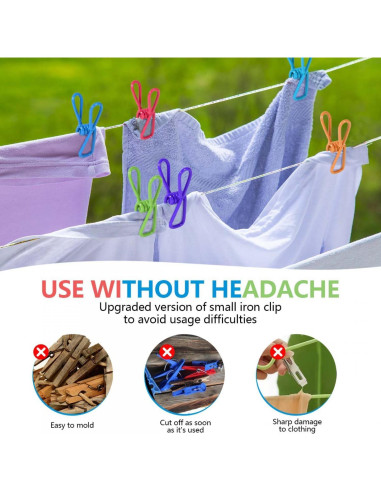 50 Clips de Comida Reutilizables SenseYo PVC Multiusos