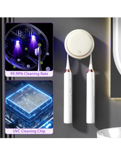 Limpiador y Soporte de Cepillos de Dientes WREWING Beige 2