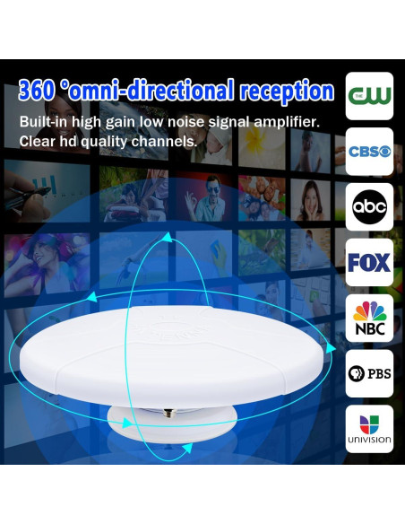 Antena de TV Exterior 360 DTB TECH Base Magnética 4K HD Antena de TV Exterior 360 DTB TECH Base Magnética 4K HD
