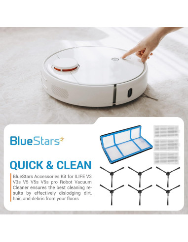 Kit de Repuestos BlueStars para Aspiradora Robot ILIFE V3 V3s V5 V5s pro