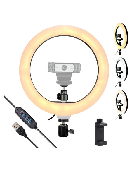 Luz de Anillo LED 10" AceTaken con Soporte para Teléfono Luz de Anillo LED 10" AceTaken con Soporte para Teléfono