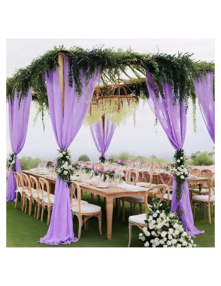 Cortinas de Fondo de Boda DUOBAO Lavanda 2 Paneles 147x244cm Cortinas de Fondo de Boda DUOBAO Lavanda 2 Paneles 147x244cm