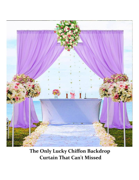 Cortinas de Fondo de Boda DUOBAO Lavanda 2 Paneles 147x244cm Cortinas de Fondo de Boda DUOBAO Lavanda 2 Paneles 147x244cm