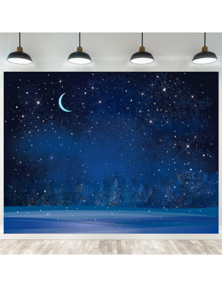 Fondo Fotográfico 3x2.5m Fmarui Noche Estrellada Navidad Fondo Fotográfico 3x2.5m Fmarui Noche Estrellada Navidad