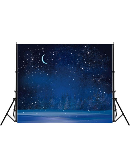 Fondo Fotográfico 3x2.5m Fmarui Noche Estrellada Navidad Fondo Fotográfico 3x2.5m Fmarui Noche Estrellada Navidad