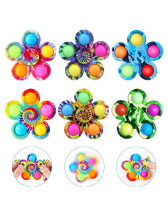 Paquete de 6 Spinners Antiestrés Multicolor para Niños