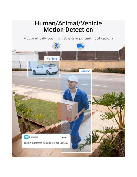 Cámaras de Seguridad Exterior LaView 5MP HD 2PK con IA Cámaras de Seguridad Exterior LaView 5MP HD 2PK con IA