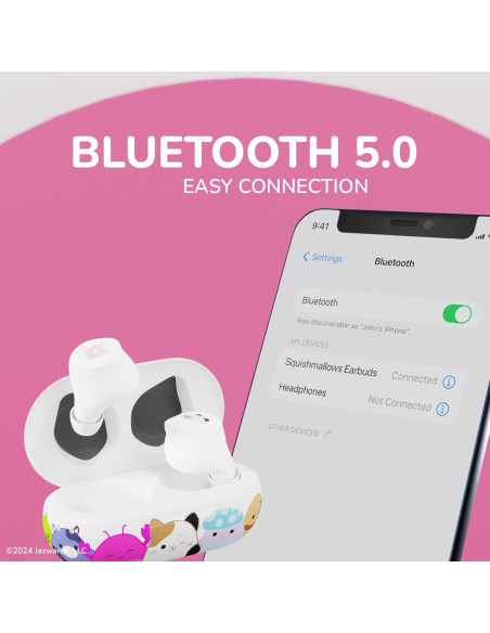 Auriculares Inalámbricos Bluetooth Squishmallows - 30 Horas Auriculares Inalámbricos Bluetooth Squishmallows - 30 Horas