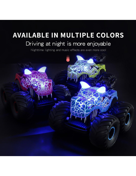 Coche RC Dinosaurio Threeking 1:18 Azul Off-Road 4WD Coche RC Dinosaurio Threeking 1:18 Azul Off-Road 4WD