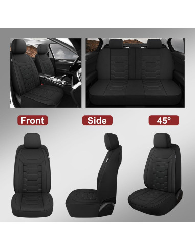Funda de Asiento de Coche CAROMOP 2 Asientos Frontales Negra