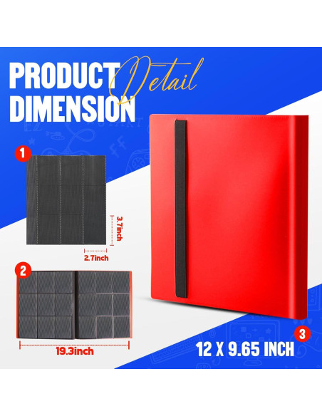 Carpeta de Tarjetas Coleccionables SRISE 20 Páginas 360 Tarjetas Rojo Carpeta de Tarjetas Coleccionables SRISE 20 Páginas 360 Tarjetas Rojo