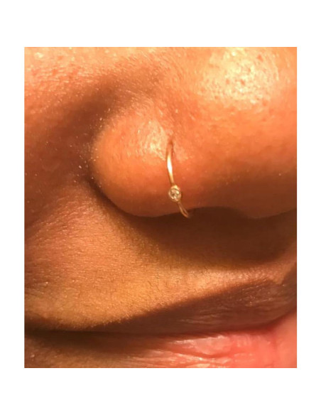 MODRSA 24pcs Aros Nasales Acero Quirúrgico 18g Hipoalergénico