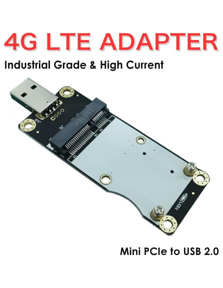 Adaptador USB Mini PCIe 4G LTE EXVIST P2U52V02USB para IoT Adaptador USB Mini PCIe 4G LTE EXVIST P2U52V02USB para IoT