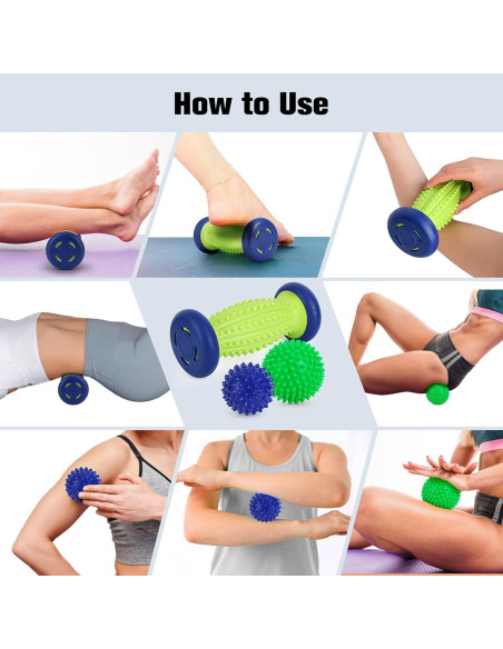 Conjunto de Rodillos de Masaje Maliton para Pies y Cuerpo Conjunto de Rodillos de Masaje Maliton para Pies y Cuerpo