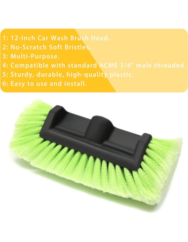 Cepillo de Lavado de Autos Forgrace 30.48 cm Verde Cerdas Suaves