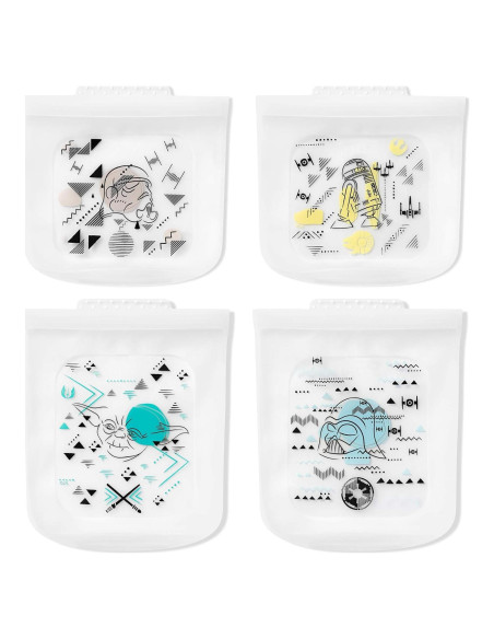 Juego de Almacenamiento Silicona Pyrex Star Wars 4 Piezas Juego de Almacenamiento Silicona Pyrex Star Wars 4 Piezas