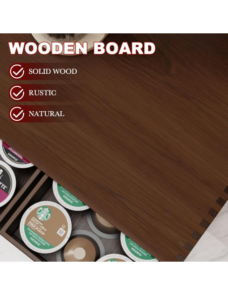 Soporte Organizador para K Cup OCERAVE Madera Nogal 30 Cápsulas Soporte Organizador para K Cup OCERAVE Madera Nogal 30 Cápsulas