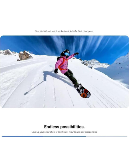 Cámara de Acción 360 Insta360 X3 con Paquete de Nieve 512GB Cámara de Acción 360 Insta360 X3 con Paquete de Nieve 512GB