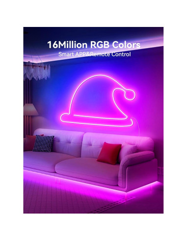 Luces de Cuerda LED Neón GIPOYENT 5m RGB Impermeables