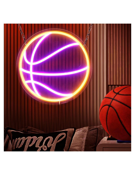 Luz de Neón Baloncesto LED Regulable 32x32 cm USB SunKite Luz de Neón Baloncesto LED Regulable 32x32 cm USB SunKite